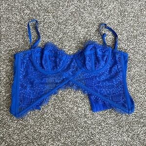 Urban Outfitters Blue Lace Bra with Underwire